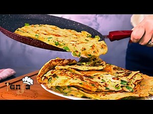 just grate 1 zucchini and 1 potato! I haven't cooked a tastier meal in a long time! ASMR recipe!