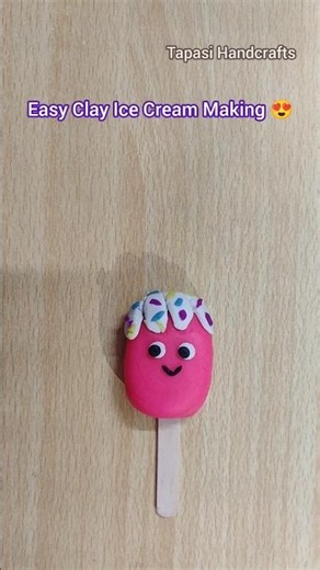 ❤️ Clay Art | How to make ice cream with clay very easily | Clay se ice cream kaise banaye #shorts