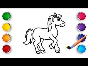 Horse Coloring Pages: Farm Animal Fun And Relaxing Videos For Creative Kids