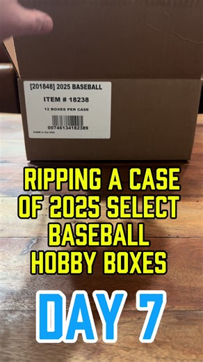 Day 7 of opening a hobby box from a case of 2025 Select Baseball. This is so much fun to rip open and piling some insane cards. #foryoupage #boxbreak #baseballcards #sportscards #cardcollector