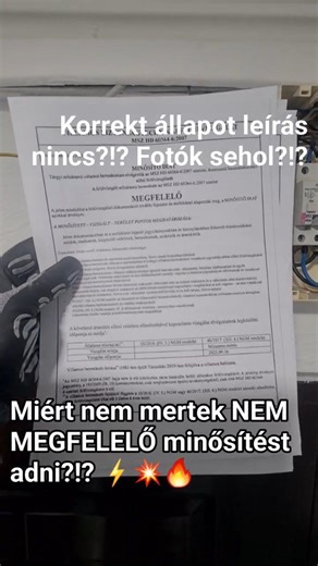 Új piaci torzulás: „MEGFELELT” /WC/ papír – közben a valóság meg a gyújtóforrás Lakóingatlan eladáshoz készült egy „MEGFELELT” villamos biztonsági felülvizsgálat. A papír szerint minden rendben. A helyszíni állapot alapján viszont ez köszönőviszonyban sincs a valósággal. A videón látszik is, miről beszélünk: tűzveszélyes elosztó, bontandó alu rengeteg, áttekinthetetlen vezetékek, „ahogy esik, úgy puffan” jelleg. És ami a legdurvább: gyanús alu–réz találkozások / kötések / toldások, tipikus meleg