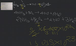 When ammonia (NH3) reacts with oxygen (O2) to producenitrogen ... | Filo