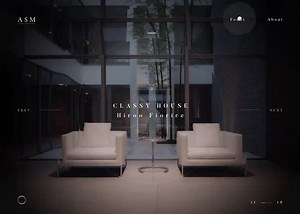 Menu navigation - Archi Site Mobius - Awwwards