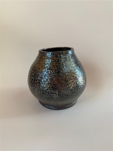 Hand-thrown Raku Pottery Vase – Blue Green Metallic Ceramic Decor - Etsy