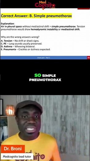 Simple vs. Tension Pneumothorax: Key Differences Explained #shorts