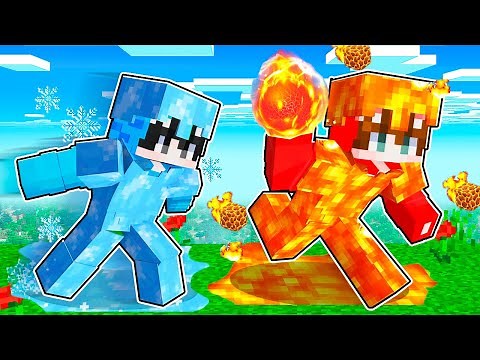 Armadura de HIELO vs Armadura de FUEGO en Minecraft NACHO vs DAGAR