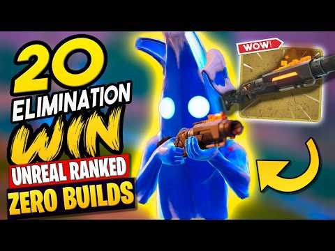 20 Elimination Win Ultra Aggressive Gameplay - Unreal Ranked Zero Builds