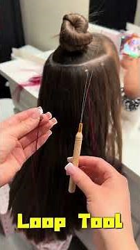 How to install hair tinsel with beads?