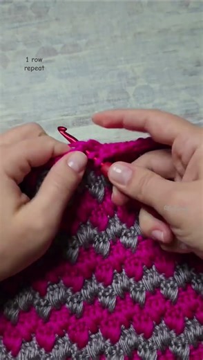 1 Row Repeat Crochet Pattern | Crochet Stitches | Crochet Blanket #crochettutorial #easycrochet
