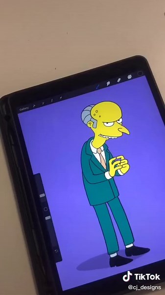 Young Mr. Burns Drawing | The Simpsons Art