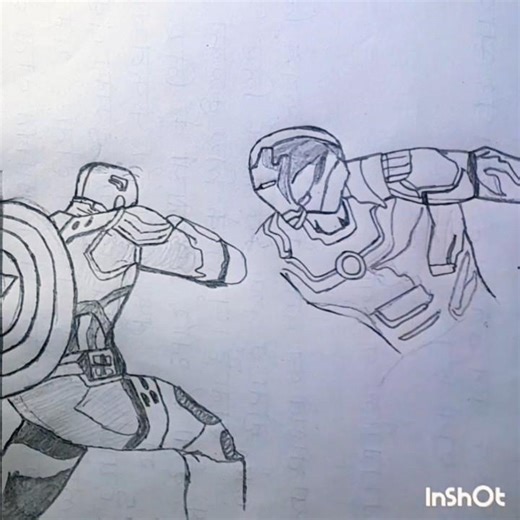 My new video in droying is Iron man and captain America