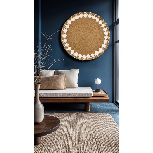 Boho Woven Basket Wall Plate Decor: White Large Round Wall Hanging for Modern Interiors - Etsy