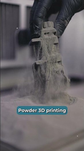 Oddly Satisfying: Removing 3D print from powder