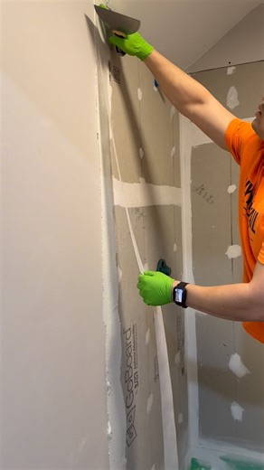 A Blank Canvas | Did you know you can apply the go board fabric with thinset? Here how I like to approach my edges where it meets with drywall. Then use... | Instagram