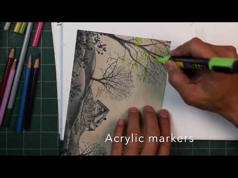 Stampscapes 101: Memories of Spring (quick version)