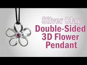 Make a Stunning 3D Silver Flower Pendant 🌸 | DIY Silver Clay Jewelry Tutorial for Beginners