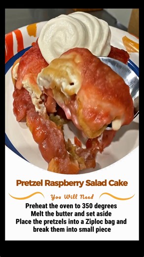 Pretzel Raspberry Salad Cake Not only is this just 2 weight watchers points per serving but it is scrumptious -the entire recipe makes 12 servings! | Weight Watchers Community