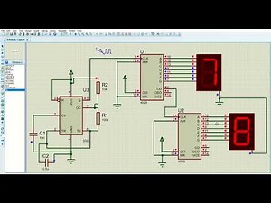 Proteus 0 to 99 counter using 555 and 4026 IC