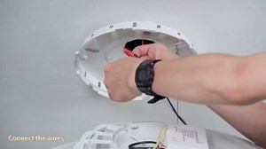 Low Profile Ceiling Fans with Lights, 24" Caged Modern Flush Mount Ceiling Fan with LED Light, Housing Finish White, RGB Main Light