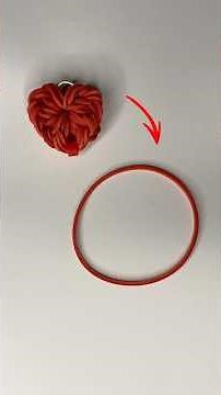 How to make a heart out of rubber bands? ❤️ #diy #craft