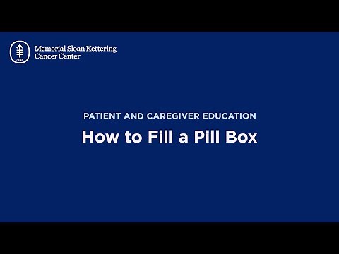 How to Fill A Pill Box