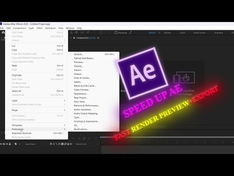 How to speed up render preview with GPU on After effects 2024 tutorial