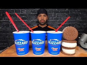 (ASMR) DQ ICECREAM MUKBANG
