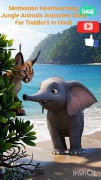 Lost Baby Elephant Saved by Kind Flamingos | Animated Moral Story! #viral #trend #ytshorts #shorts