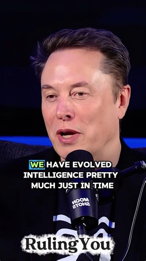 The moment Elon Musk reflected on the timing of human intelligence #elonmusk #shorts #ai