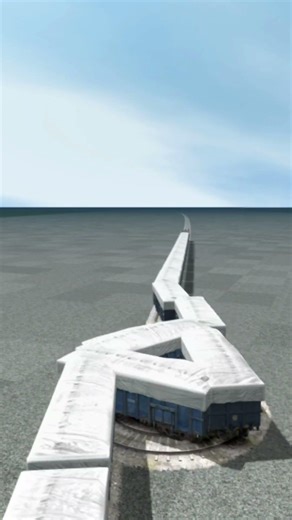 Extreme Funny Train Drift On Massive Tracks 💥🤯 BeamNG.Drive Train simulator 3D #shorts