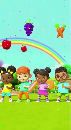 🌈 Healthy Lunch Song – Eat the Rainbow! | Fun Kids Song 🎵 #animated #eat #fruits #fun #healthy #play