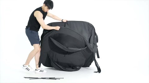 Poray Pop up Baby Privacy Bed Tent Sleeping Crib Tent Cover for Toddler,Blocks 80% Light with Monitor and Fan Pouch Design with Zipper Doors,Breathable Mesh Windows