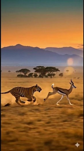 Tiger Hunts Springbok at 60km/h — African Savanna Chase