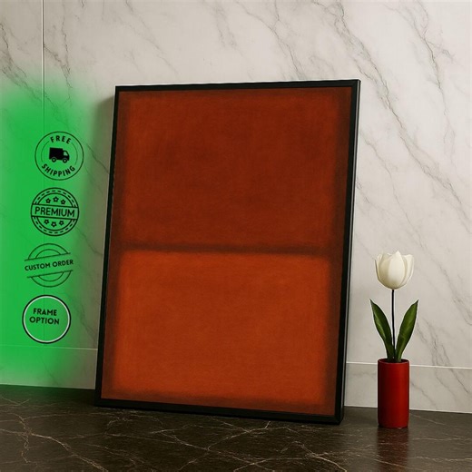 Rothko Inspired Orange & Red Color Field Canvas Print - Etsy