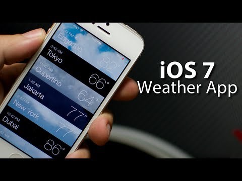 iOS 7 - Weather App On iPhone 5