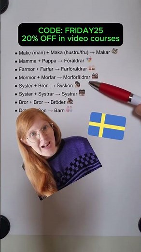 Swedish family members explained! (Good for Christmas!)