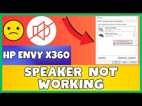How to Fix Speaker Not Working And No Sound Or Audio HP Envy x360