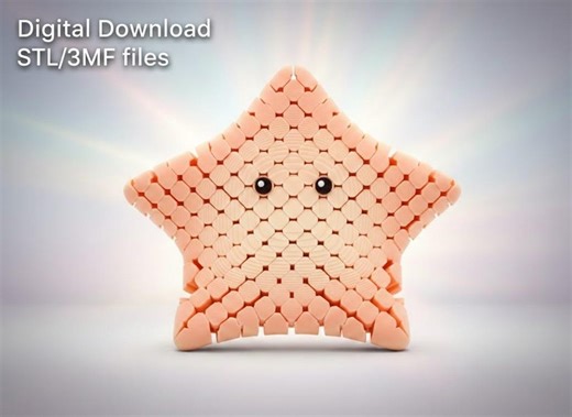Flexi Starfish STL | Articulated Star Fish Fidget Toy | Cute Ocean Animal | 3D Print | STL / 3MF Digital Download - Etsy
