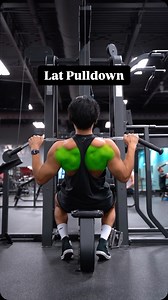 Carve your Body with Lat Pulldowns ⚠️ . Here are the 3 main Grip Variations you want to be aware of. 🔥 When performing a Super Wide Grip, this will emphasize your Lower Lats. ✅ This is my least favourite variation as it reduces force output from the movement, but if you want to train your Lower Lats this is a great option. 🔥 When performing a Mid-Grip (2” Outside of Shoulder Width) this will emphasize your Mid-Back and give the greatest Force Output in the movement. ✅ Lastly, when performing a
