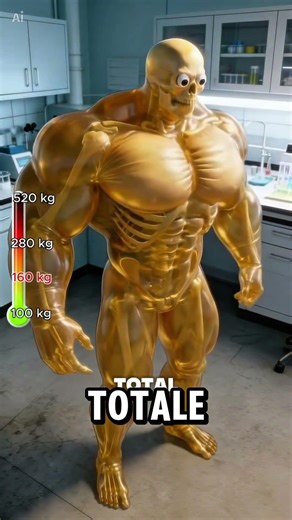#pov E se la tua MASSA MUSCOLARE raddoppiasse ogni minuto? 🦴💪 #Xray #3D #shorts