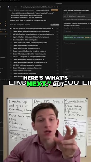 Getting the MCP instructions right. The model is finally building out the plan and it's looking solid. 18 steps to go. Link in bio to subscribe for more updates. #vibecoding #mcp #codinglife #tech