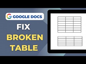 How To Fix Broken Tables In Google Docs (Working 2025)
