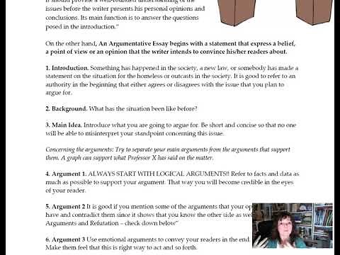 How to Structure a Discussion or Argumentative Essay or Speech
