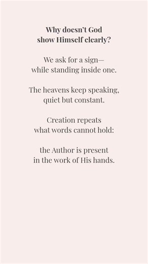 Why doesn’t God show Himself clearly? - Psalm 19:1 #Shorts