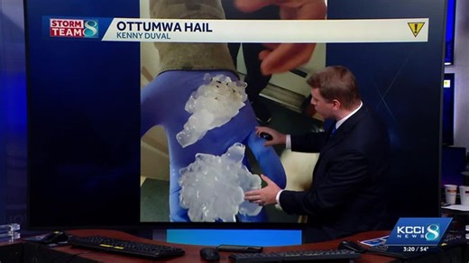 Iowa weather: 'Incredibly large hail' reported in Ottumwa area | Haystack News