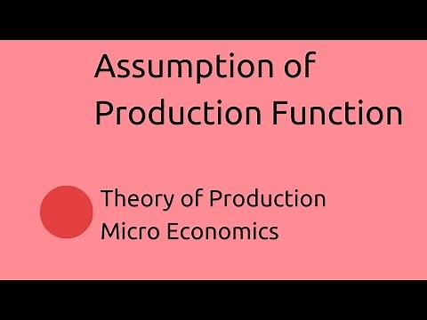 Assumption of Production Function | Production | CA CPT | CS & CMA Foundation | Class 11 | Class 12
