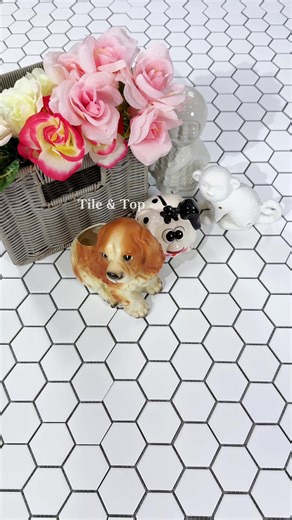 🌟White 2” Hexagon Matte Tile – Modern Minimalism for Effortless!#edit #mosaictile #marbledesign #marble #kitchen #backsplash #kitchenstyle #kitchendecor #bathroom #bathroomdesign #bathroomdecor #homedecor #interiordesign #interiordesign #walltiles #floortile #houserenovation #homedesign #tiletok