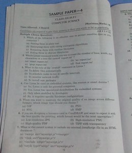 SAMPLE PAPER-4SAMPLE PAPCLASS-XII (H.P.)COMPUTER SCIENCE[M... | Filo