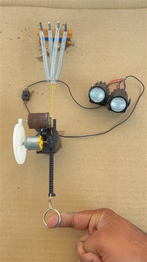 Powerful Projector LEDs vs Spring Generator! 🔦⚡ #shorts #science