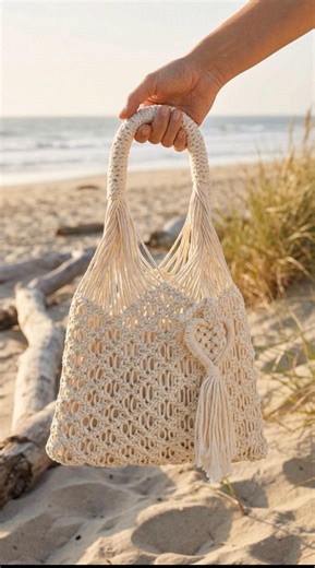 Handmade Macrame Bag, Unique Macrame Tote Bag, Macrame Shoulder Purse, - Etsy